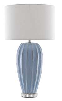 One Light Table Lamp from the Bluestar Blue Table Lamp collection in Light Blue/Clear finish by Currey and Company