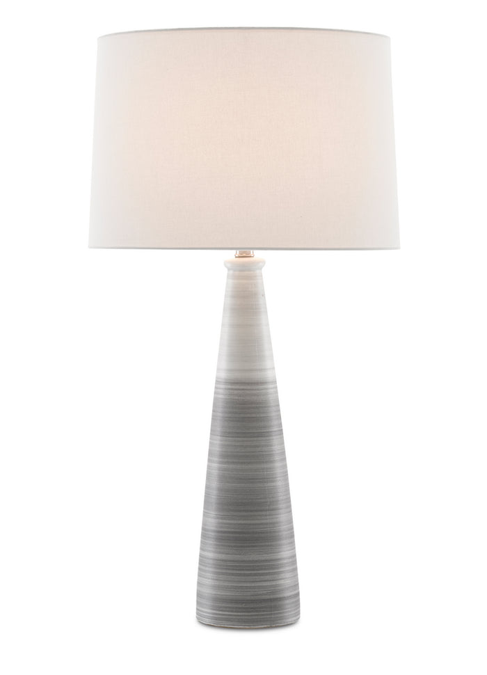 Currey and Company One Light Table Lamp from the Forefront collection in Gray/White finish
