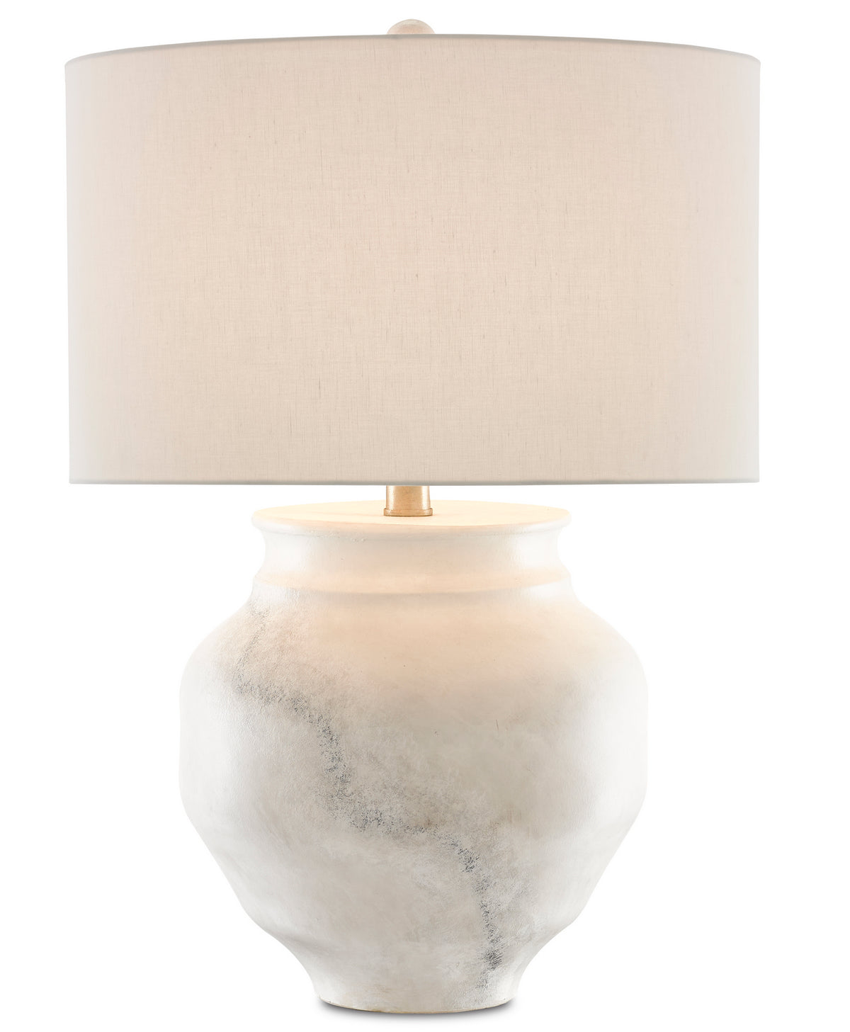Currey and Company - 6000-0623 - One Light Table Lamp - Kalossi - White/Gray/Contemporary Silver Leaf