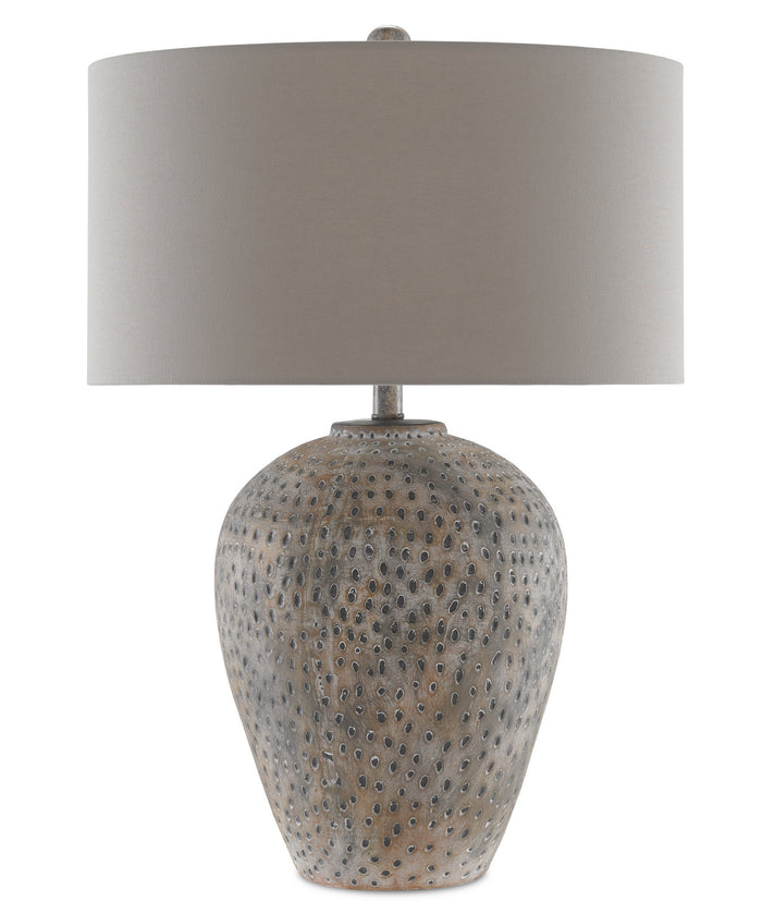 Currey and Company One Light Table Lamp from the Junius collection in Earth Gray finish