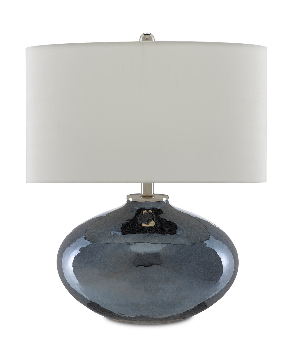 Currey and Company - 6000-0645 - One Light Table Lamp - Lucent - Blue Mirror/Polished Nickel