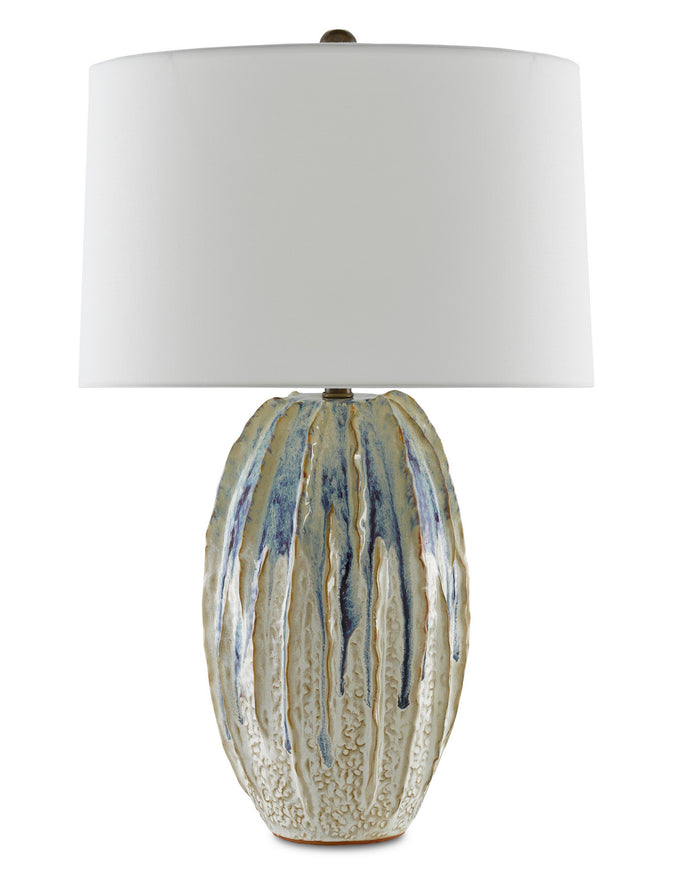Currey and Company One Light Table Lamp from the Montmartre collection in Milk/Purple finish