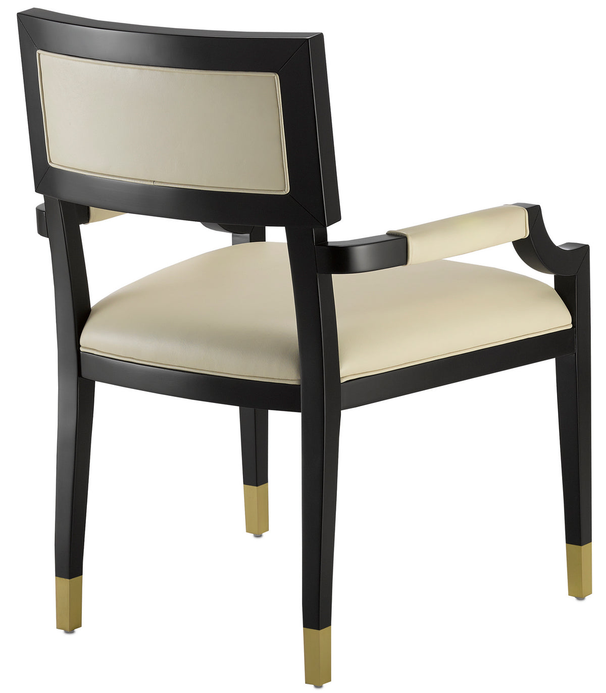 Currey and Company - 7000-0322 - Chair - Artemis - Caviar Black/Brushed Brass