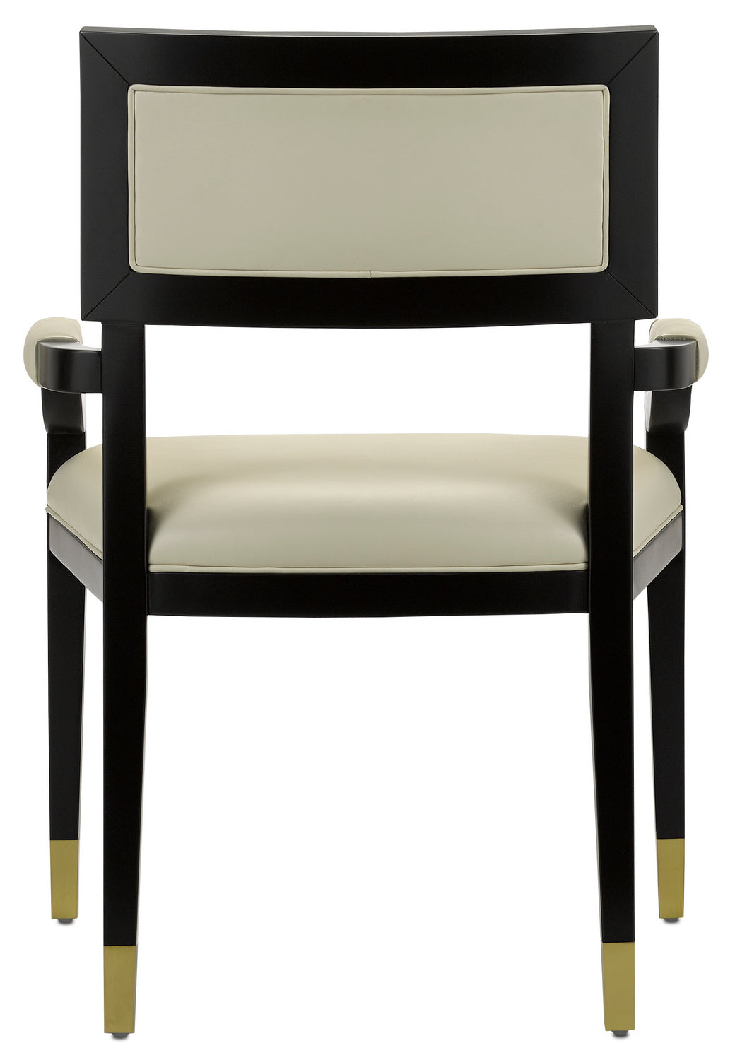 Currey and Company - 7000-0322 - Chair - Artemis - Caviar Black/Brushed Brass