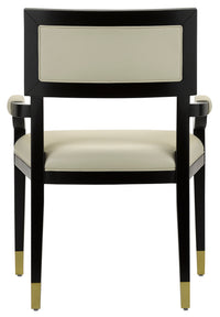 Currey and Company - 7000-0322 - Chair - Artemis - Caviar Black/Brushed Brass