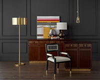 Currey and Company - 7000-0322 - Chair - Artemis - Caviar Black/Brushed Brass