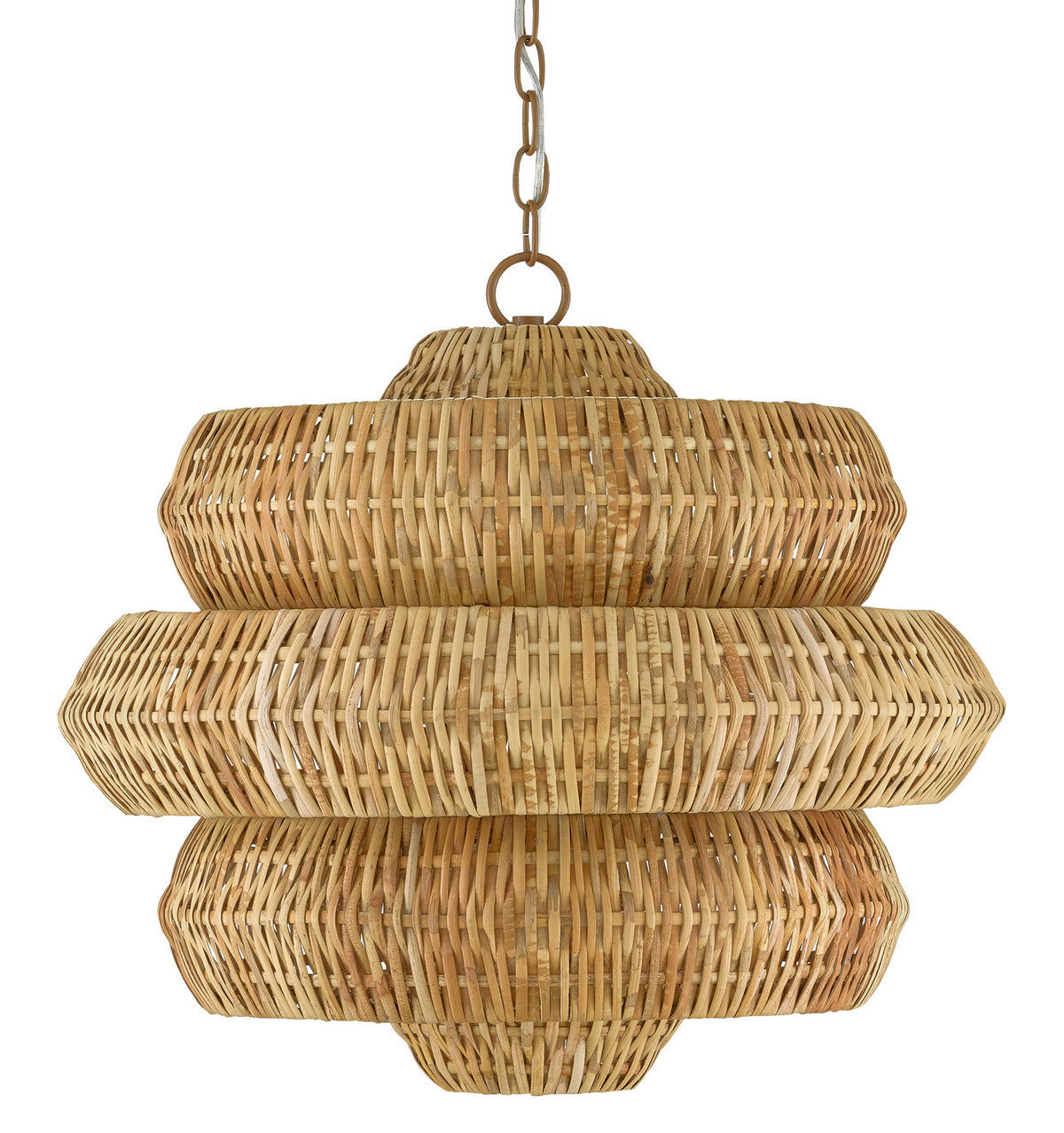 Currey and Company - 9000-0604 - Three Light Chandelier - Antibes Collection - Natural/Khaki