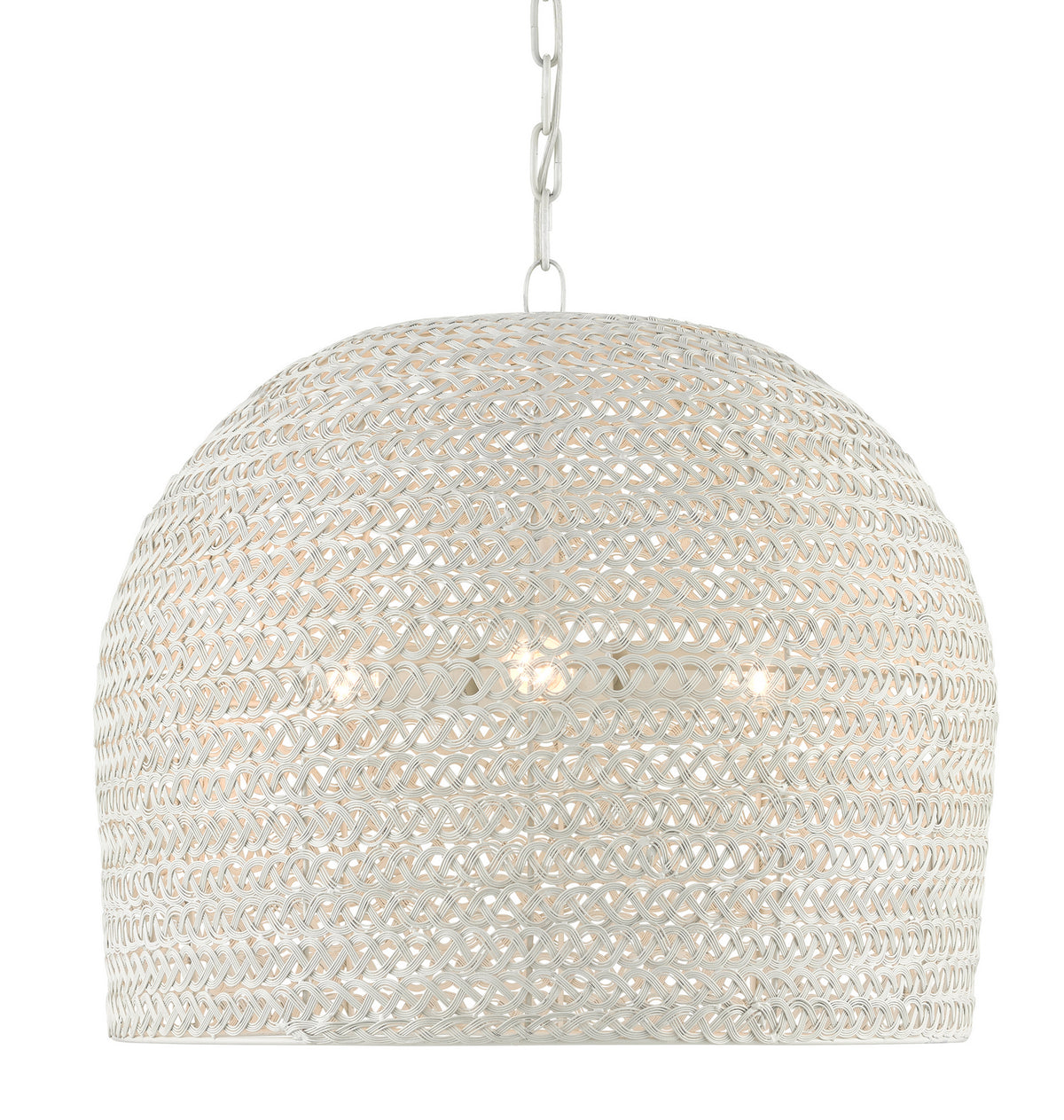 Currey and Company - 9000-0623 - Three Light Chandelier - Piero Collection - White