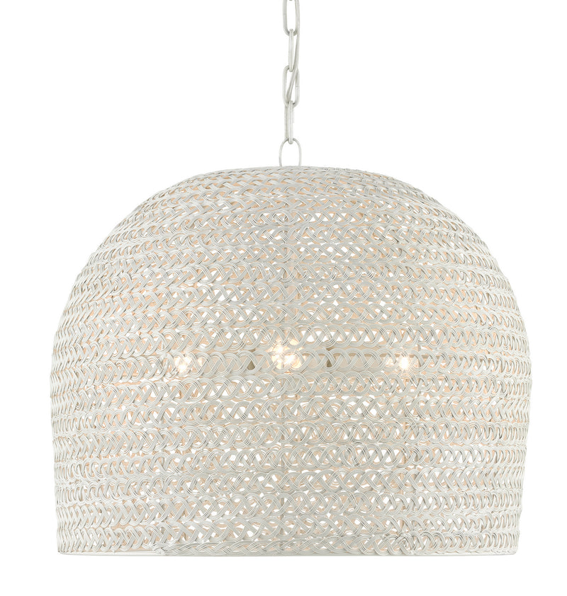 Currey and Company - 9000-0623 - Three Light Chandelier - Piero Collection - White