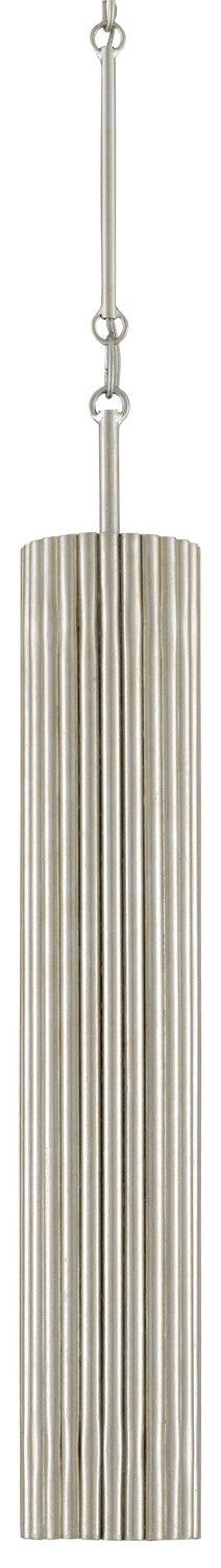 Currey and Company LED Pendant from the Penfold collection in Contemporary Silver Leaf/Painted Contemporary Silver finish