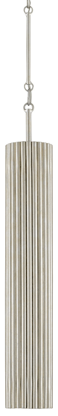Currey and Company LED Pendant from the Penfold collection in Contemporary Silver Leaf/Painted Contemporary Silver finish