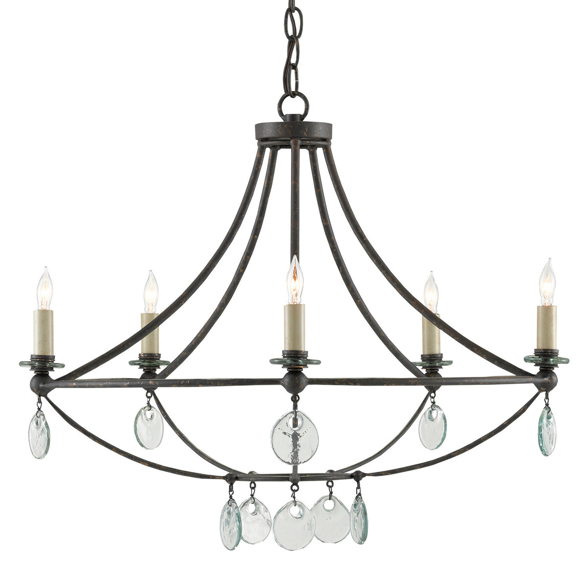 Currey and Company - 9000-0641 - Five Light Chandelier - Novella Collection - Mayfair