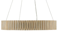 Currey and Company Six Light Chandelier from the Tetterby collection in Light Taupe/Smokewood finish