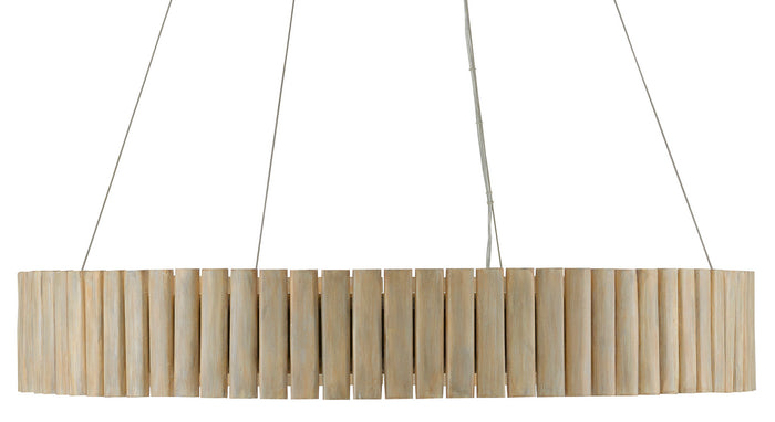 Currey and Company Six Light Chandelier from the Tetterby collection in Light Taupe/Smokewood finish