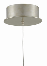 Currey and Company - 9000-0667 - One Light Pendant - Crystal Bud Collection - Crystal/ Contemporary Silver Leaf
