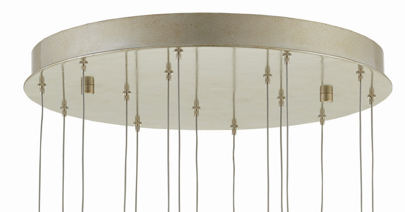Currey and Company - 9000-0677 - 15 Light Pendant - Catrice Collection - Natural Shell/Contemporary Silver Leaf