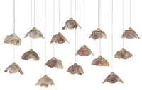 Currey and Company - 9000-0678 - 15 Light Pendant - Catrice Collection - Natural Shell/Contemporary Silver Leaf