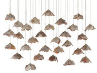 Currey and Company - 9000-0679 - 30 Light Pendant - Catrice Collection - Natural Shell/Contemporary Silver Leaf