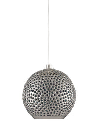 Currey and Company - 9000-0681 - One Light Pendant - Giro Collection - Blue/Nickel