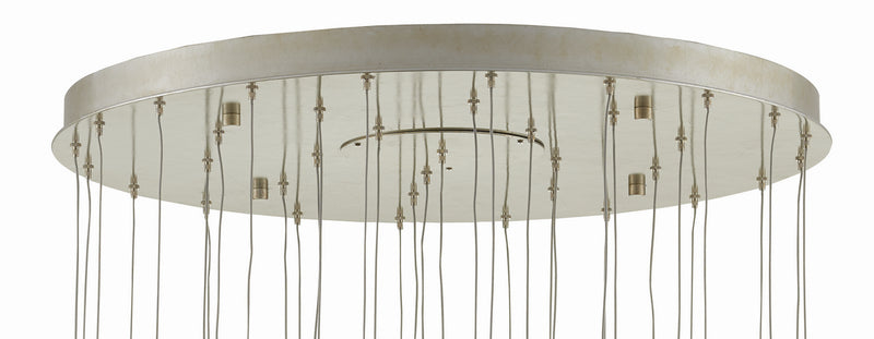Currey and Company - 9000-0687 - 36 Light Pendant - Giro Collection - Blue/Nickel