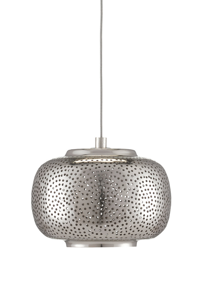Currey and Company - 9000-0688 - One Light Pendant - Pepper Collection - Nickel