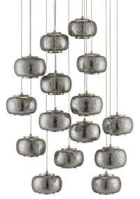 Currey and Company - 9000-0691 - 15 Light Pendant - Pepper Collection - Nickel