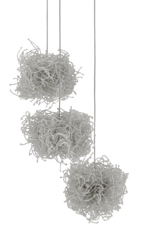 Currey and Company - 9000-0696 - Three Light Pendant - Birds Nest Collection - Clear
