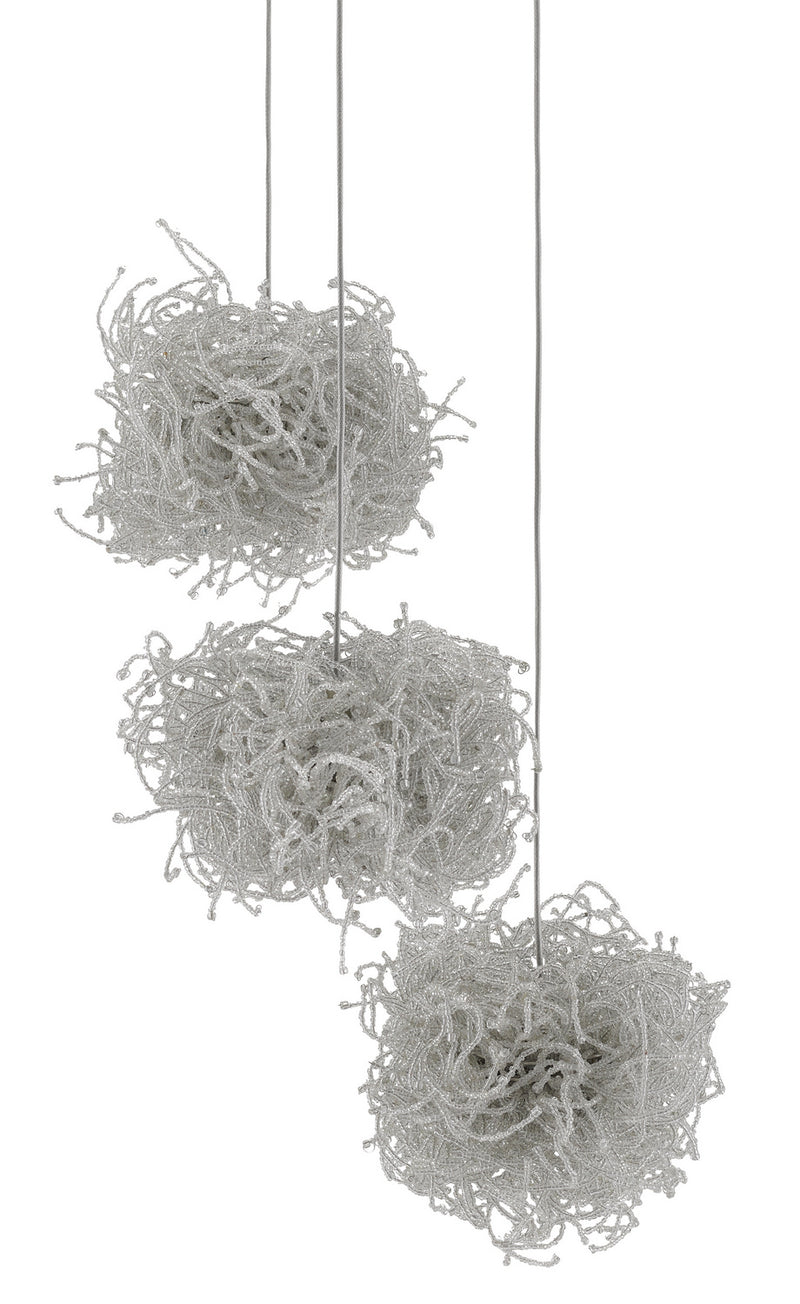 Currey and Company - 9000-0696 - Three Light Pendant - Birds Nest Collection - Clear