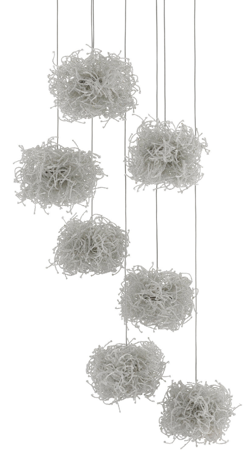 Currey and Company - 9000-0697 - Seven Light Pendant - Birds Nest Collection - Clear