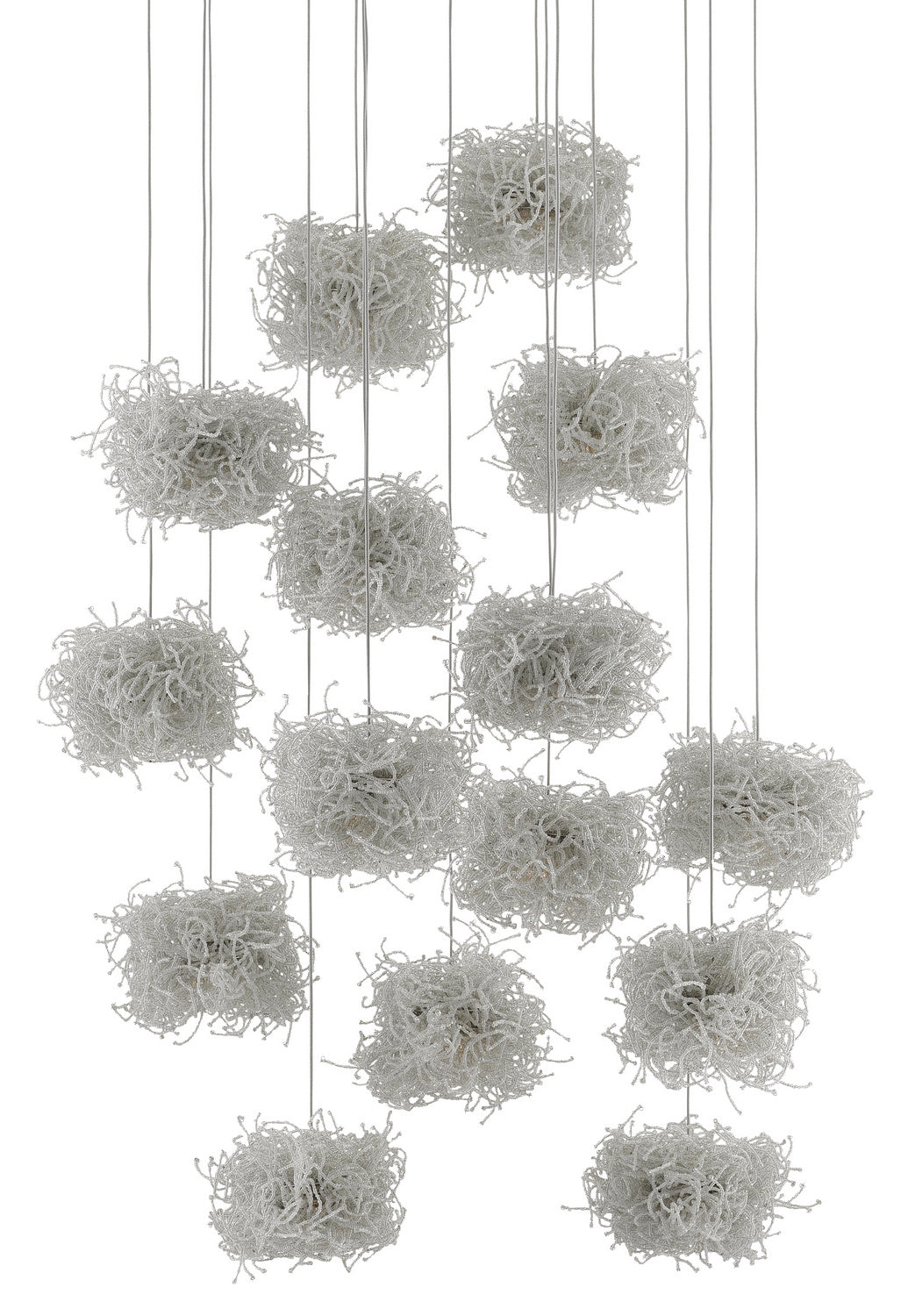 Currey and Company - 9000-0698 - 15 Light Pendant - Birds Nest Collection - Clear