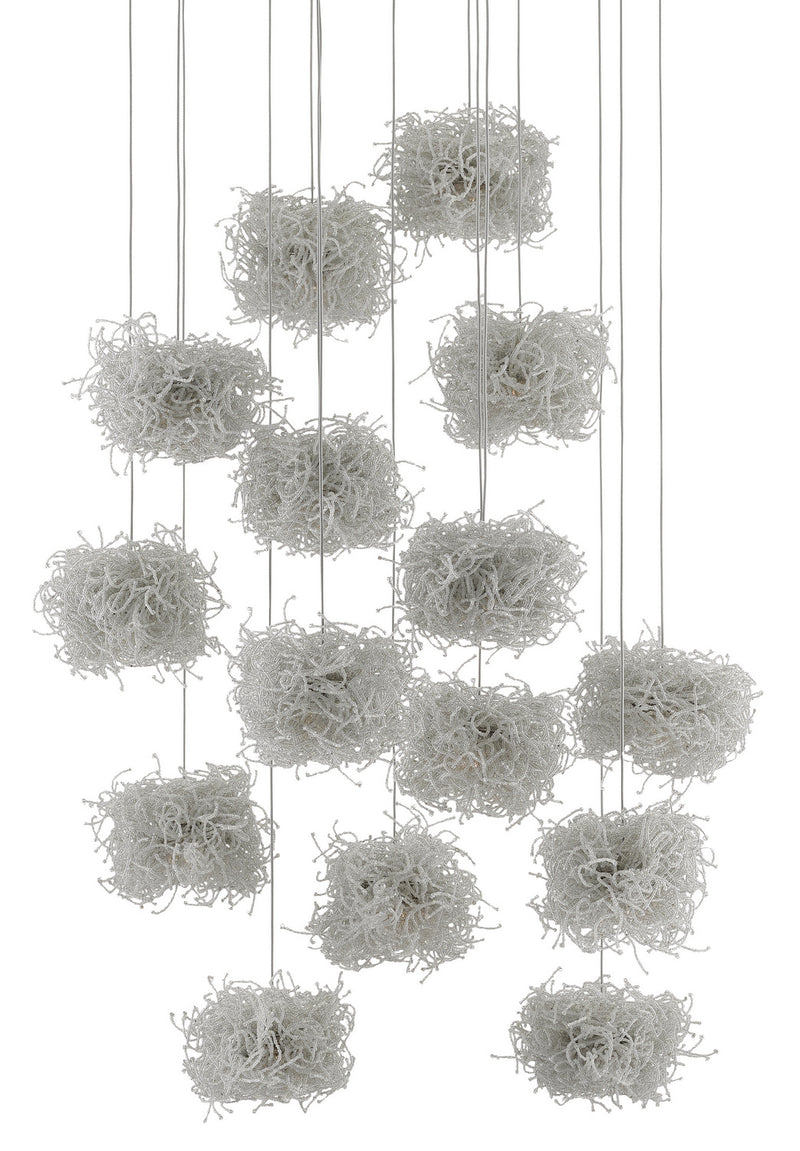 Currey and Company - 9000-0698 - 15 Light Pendant - Birds Nest Collection - Clear