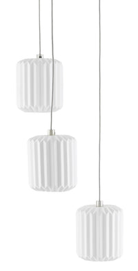 Currey and Company - 9000-0710 - Three Light Pendant - Dove Collection - White
