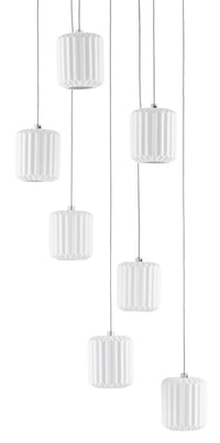 Currey and Company - 9000-0711 - Seven Light Pendant - Dove Collection - White