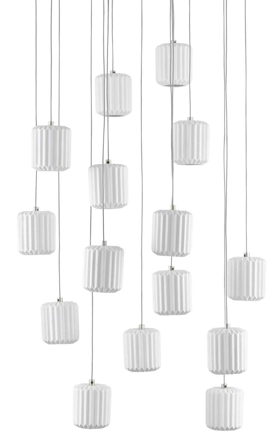 Currey and Company - 9000-0712 - 15 Light Pendant - Dove Collection - White