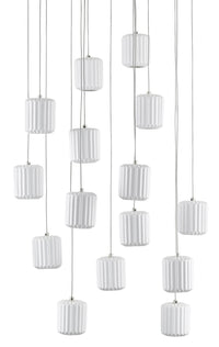 Currey and Company - 9000-0712 - 15 Light Pendant - Dove Collection - White