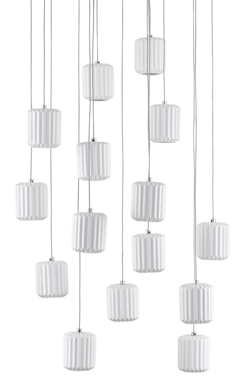 Currey and Company - 9000-0712 - 15 Light Pendant - Dove Collection - White