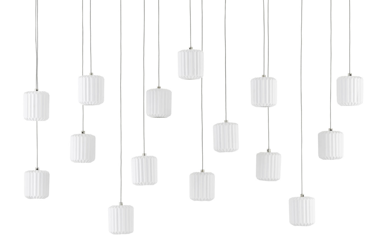 Currey and Company - 9000-0713 - 15 Light Pendant - Dove Collection - White