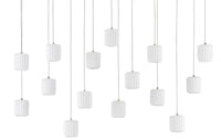 Currey and Company - 9000-0713 - 15 Light Pendant - Dove Collection - White