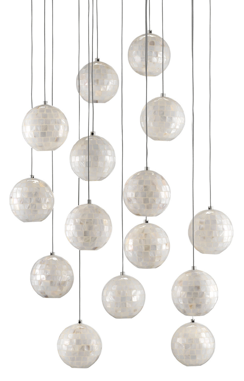 Currey and Company - 9000-0719 - 15 Light Pendant - Finhorn Collection - Pearl