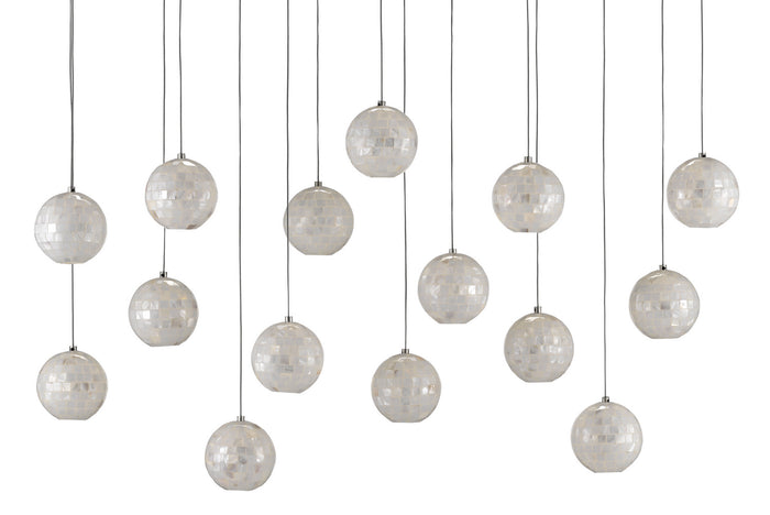 Currey and Company - 9000-0720 - 15 Light Pendant - Finhorn - Natural/Silver