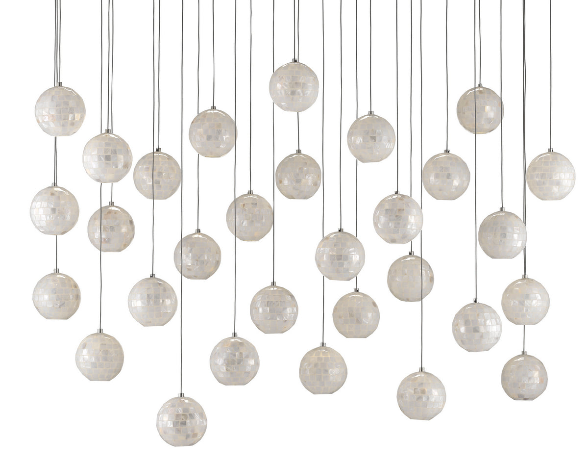 Currey and Company - 9000-0721 - 30 Light Pendant - Finhorn Collection - Pearl