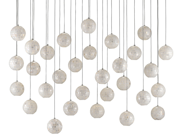 Currey and Company - 9000-0721 - 30 Light Pendant - Finhorn - Natural/Silver