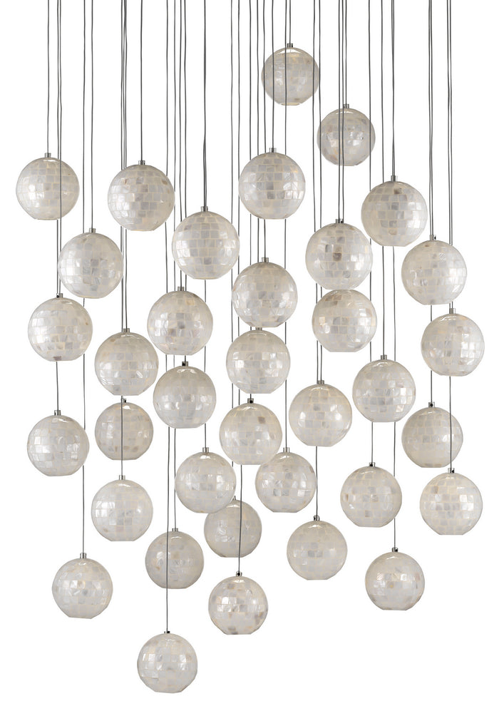 Currey and Company - 9000-0722 - 36 Light Pendant - Finhorn - Natural/Silver