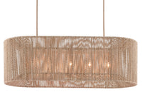 Currey and Company - 9000-0737 - Five Light Chandelier - Mereworth Collection - Natural Rope/Beige