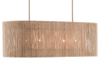 Currey and Company - 9000-0737 - Five Light Chandelier - Mereworth Collection - Natural Rope/Beige