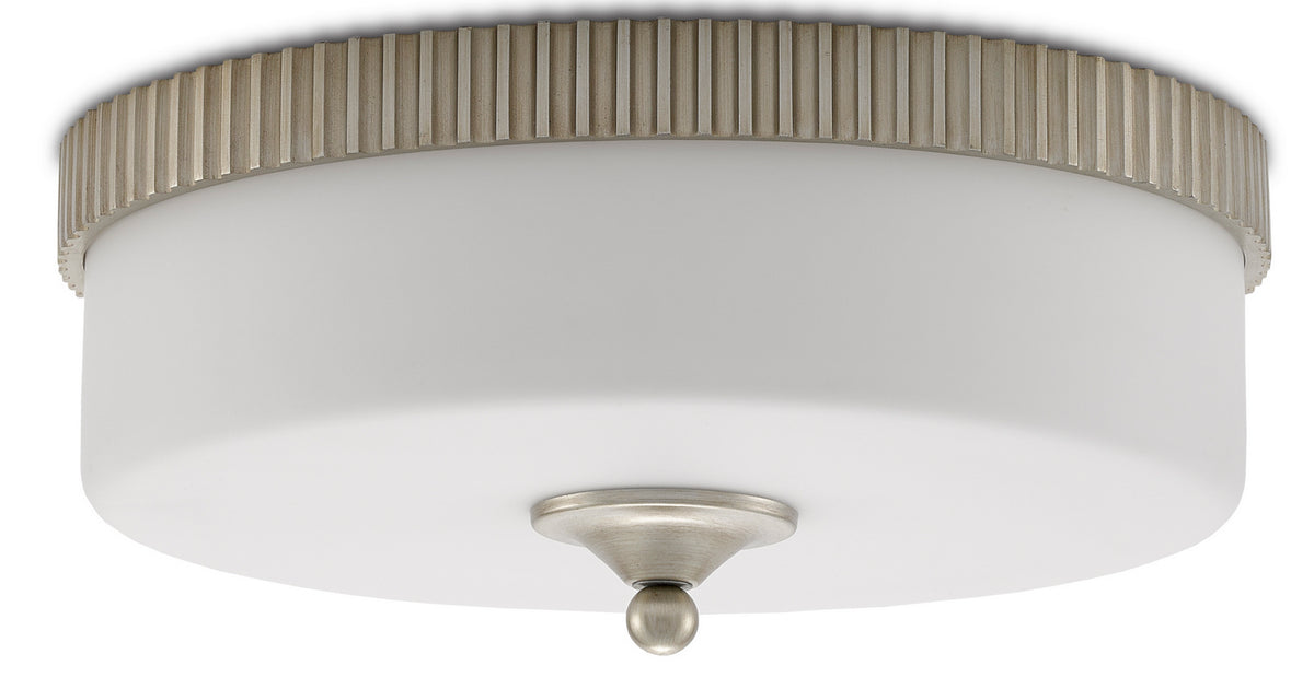 Currey and Company - 9999-0052 - LED Flush Mount - Bryce Collection - Silver Leaf