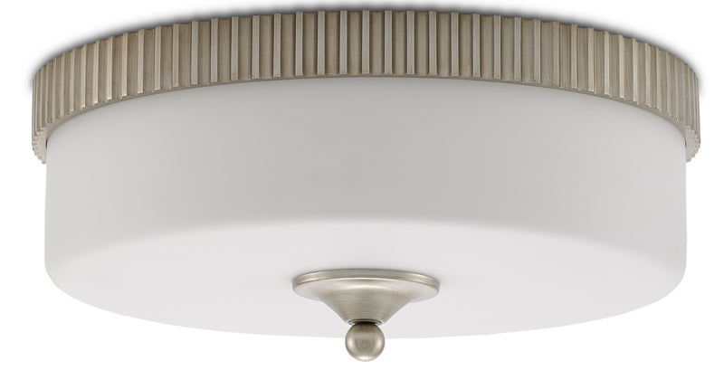 Currey and Company - 9999-0052 - LED Flush Mount - Bryce Collection - Silver Leaf