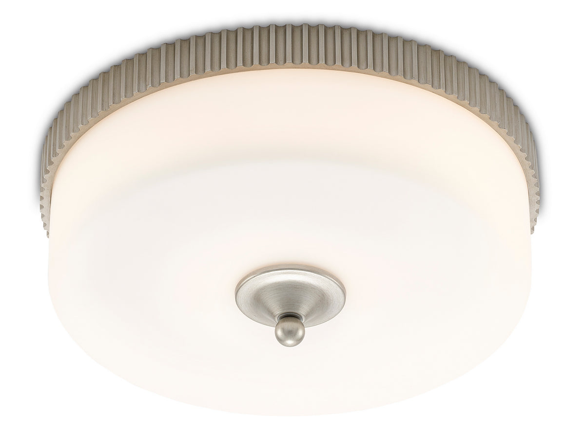 Currey and Company - 9999-0052 - LED Flush Mount - Bryce Collection - Silver Leaf