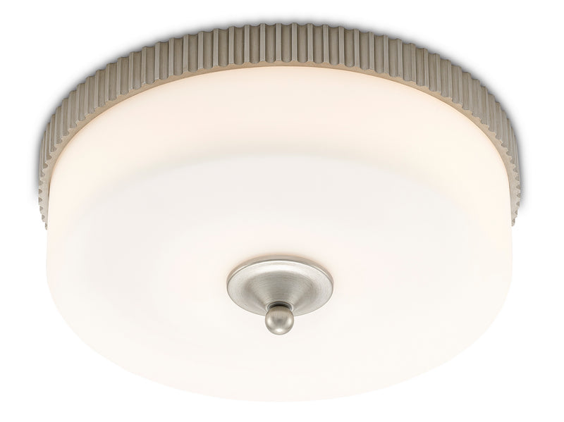 Currey and Company - 9999-0052 - LED Flush Mount - Bryce Collection - Silver Leaf
