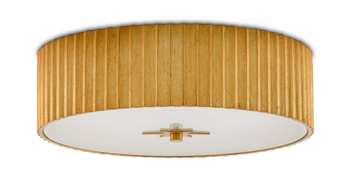Currey and Company - 9999-0053 - LED Flush Mount - Caravel Collection - Gold Leaf